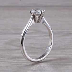 Classic six claw Diamond set Platinum Solitaire
