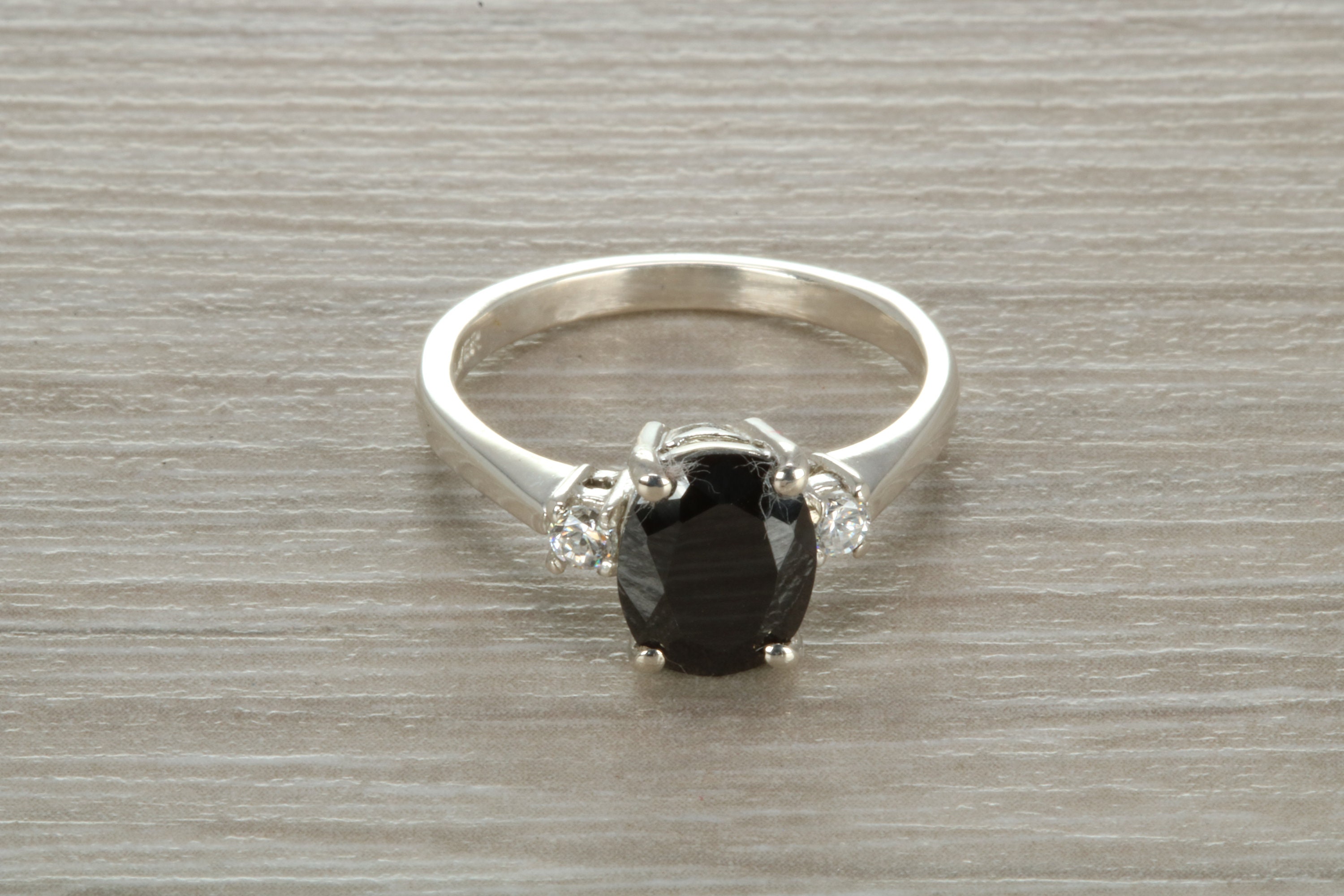 【関税込み】My Way ring in black silver, tsavorites and diam Black Spinel Rhodium Over Sterling Silver Ring 2.50ctw