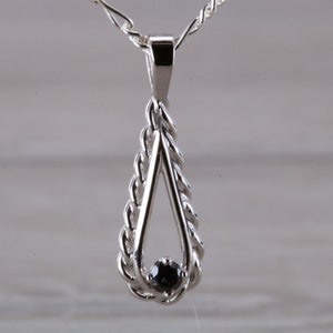 Collana In Argento Con Diamanti Neri Naturali