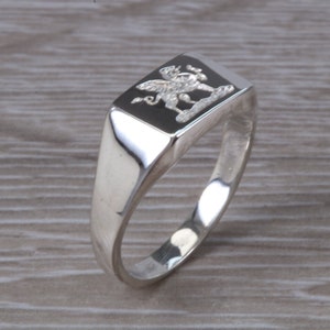 Welsh Dragon Signet Ring image 10