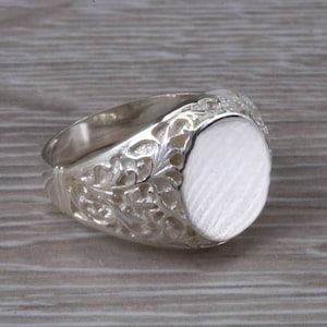 Chunky Oval Faced Signet Ring In Your Choice of Metal