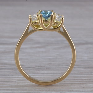 Aquamarine and Diamond Trilogy Ring image 6