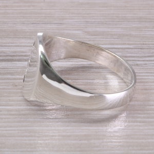 Four Natural Black Diamonds set Signet Ring image 3