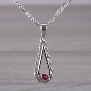 Ruby set Silver Necklace image 4
