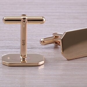 Solid and Heavy Gold Cufflinks image 6