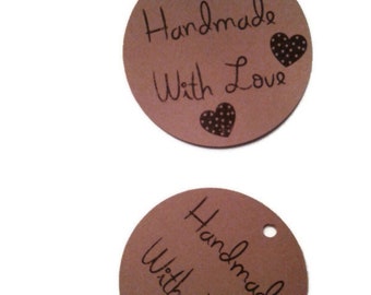 Handmade with love tags/gift tags/seller tags