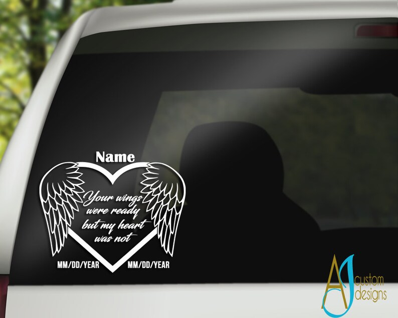 Car Decals Memorial Car Decals Remembrance Car Decal Etsy