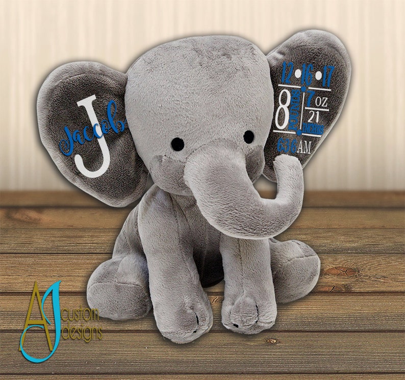 elephant personalised teddy
