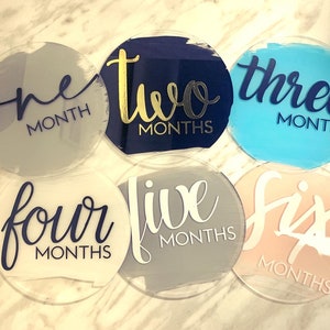 Cartes Milestone pour bébé en acrylique