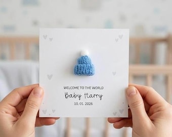 New Baby Card, New Baby Boy Card, Welcome To The World Card, New Baby Boy Card, New Baby Gifts, Newborn Card