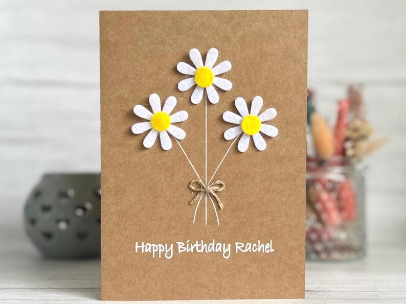 Handmade Daisy Birthday Card, Birthday Card for Mum - Etsy UK