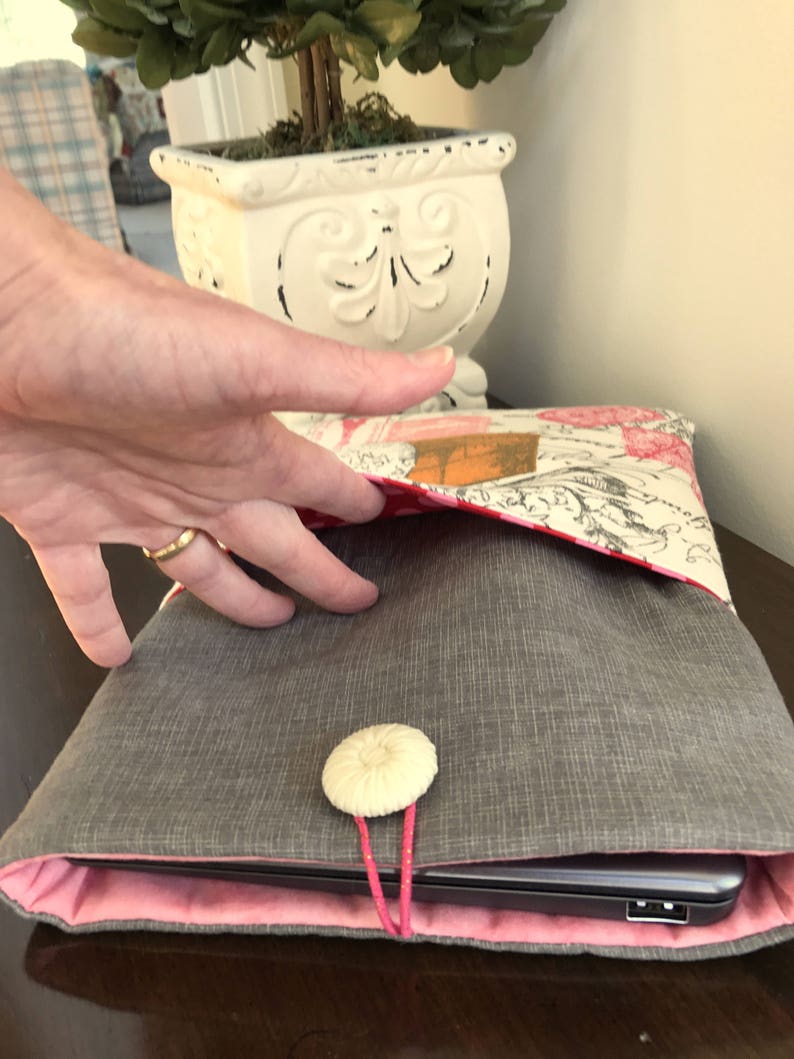 Tablet Pouch with button closure