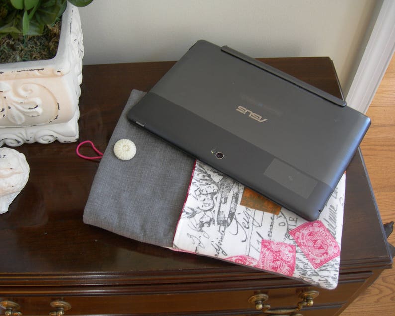 Tablet Pouch with button closure