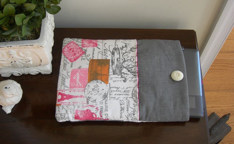 Tablet Pouch with button closure