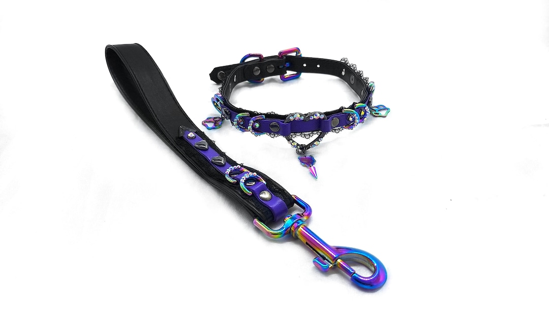13-15.5" "guardian Wolf" Faux-leather Buckle Collar and Leash Handle Set (ready to Ship) - Kittenplay Choker Cosplay Kemonomimi - Etsy Colombia