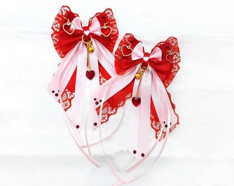 Two "Heart of Love" Bows (Ready to Ship)