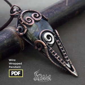 Wire wrapping PDF tutorial | Step by step wire wrap jewelry Artarina lesson | Advanced wire weaving | See DESCRIPTION BELOW