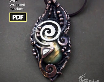 New Wire wrapping PDF tutorial | Diy wire jewelry Advanced | Unique jewelry design pdf step by step | Artarina | See DESCRIPTION BELOW