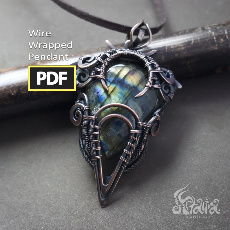 Wire wrapping PDF tutorial | Step by step wire jewelry Artarina lesson Advanced wire wrapping