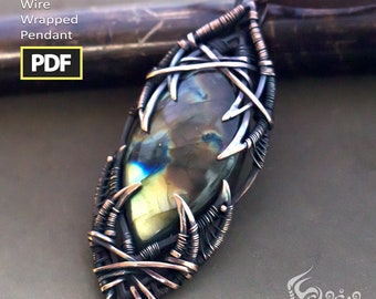 Wire wrapping PDF tutorial | Advanced diy wire jewelry | Unique jewelry step by step | Artarina Wire Wrap Tutorial | See DESCRIPTION BELOW