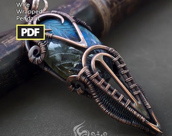 Wire Wrapping Necklace Tutorial | DIY Jewelry Artarina Lesson (PDF Pattern)