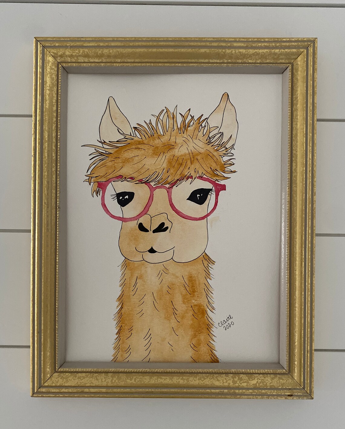 Original Llama Watercolor Painting - Etsy