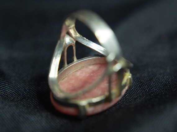 Sterling Silver Pink Rhodochrosite Ring Size 7.5,… - image 4