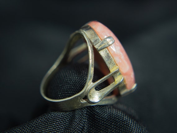 Sterling Silver Pink Rhodochrosite Ring Size 7.5,… - image 5