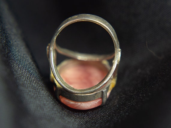 Sterling Silver Pink Rhodochrosite Ring Size 7.5,… - image 8