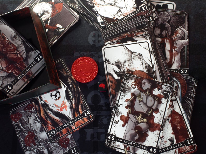The Goracle: A Dark Oracle Deck Official Reading Mat Bundle Goth, Horror, Dark, Gothic, Scary, Tarot, Oracle, Gore, Sexy image 6