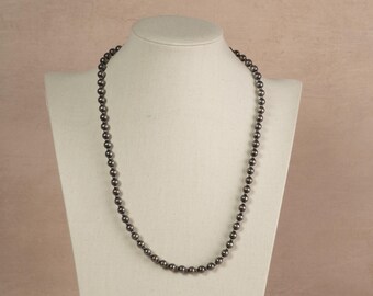 Running Bear Sterling Silver Navajo Pearls 23.5", Native American First Nations Southwest Indian Jewelry