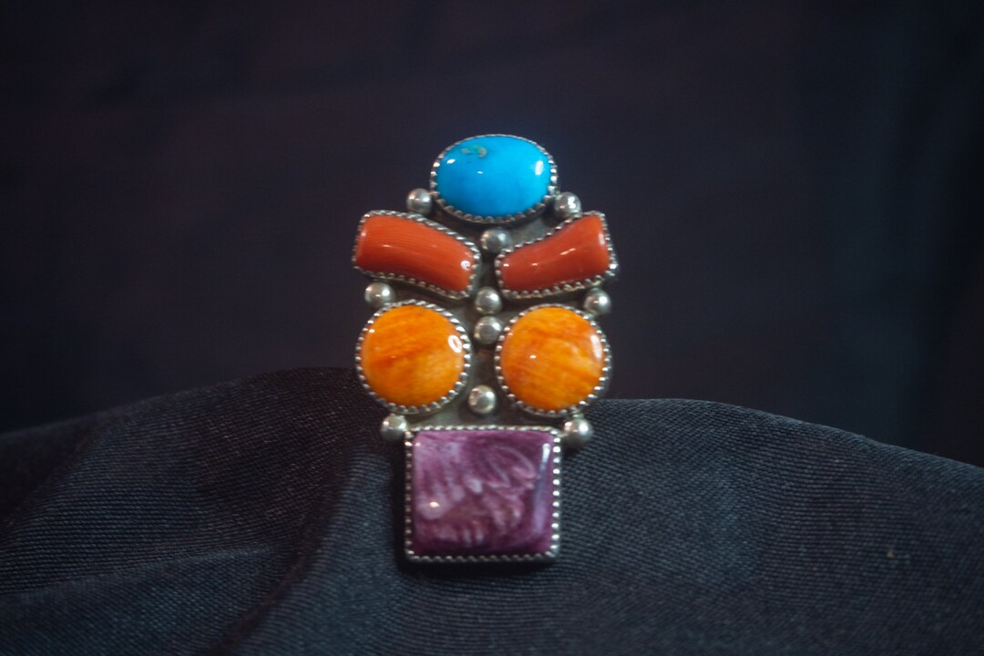 Detailed!! Vintage Native American Navajo Virg Reeder Bear Sterling Silver Bracelet Detailed!! Vintage Native American Navajo Virg Reeder Bear Sterling Silver Bracelet