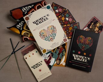 Women's Wheel Core Set: A Book, Oracle Deck, and Altar Cloth exploring modern female archetypes with activities to nurture sisterhood