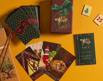 Sugar Plum Tarot: A Rider Waite Smith tarot deck inspired by holiday Christmas Cheer