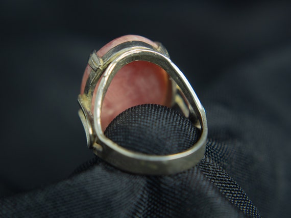 Sterling Silver Pink Rhodochrosite Ring Size 7.5,… - image 2