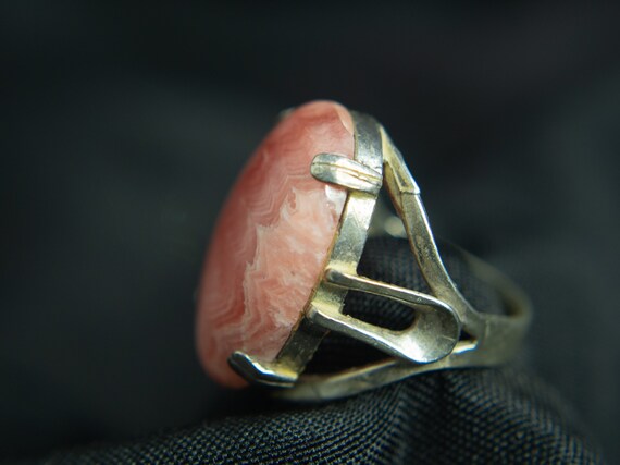Sterling Silver Pink Rhodochrosite Ring Size 7.5,… - image 6