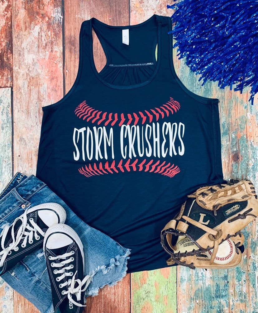 Baseball Team Baseball Spirit Wear Tank Ladies Flowy Etsy