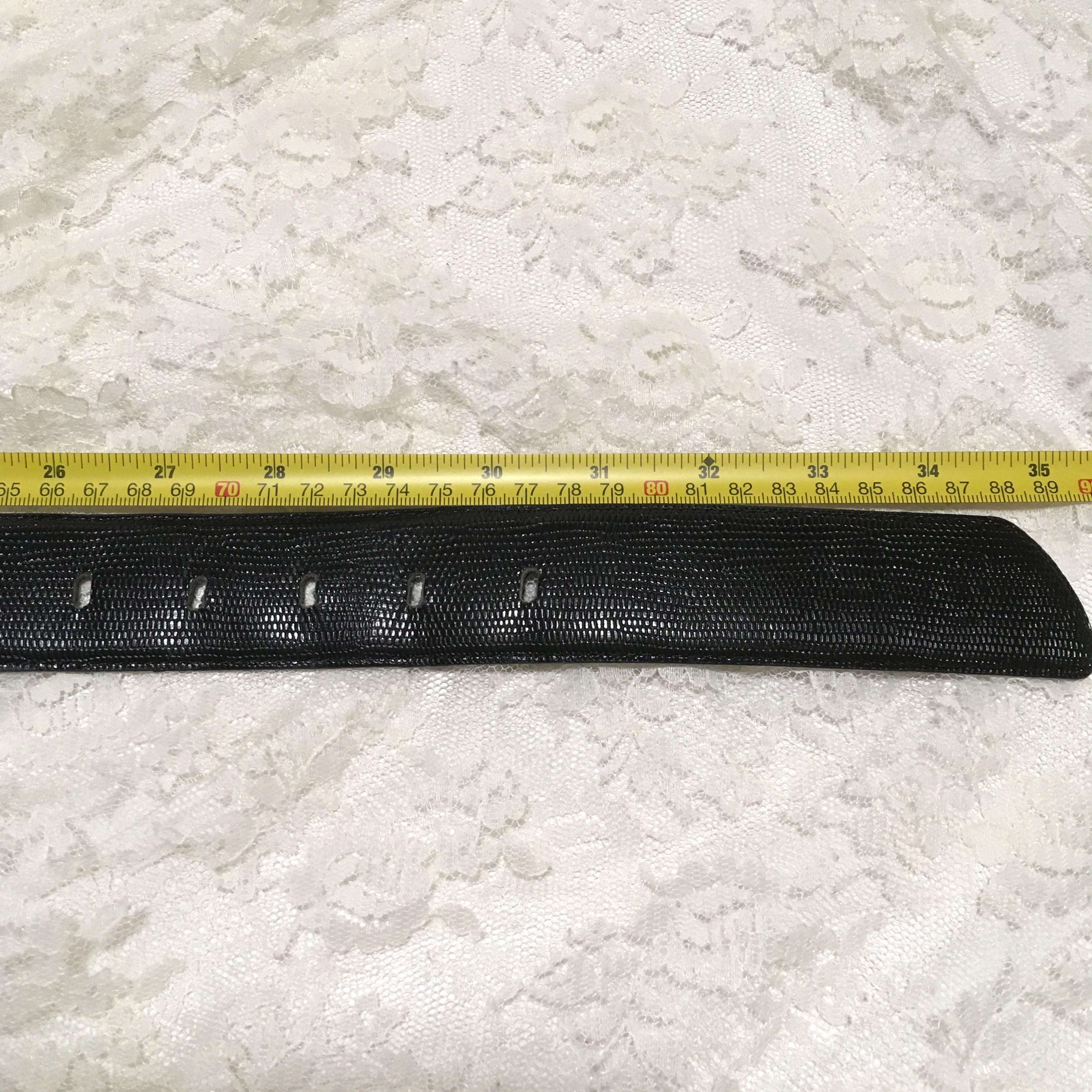 Vintage Liz Claiborne Black Snakeskin Print Embossed Genuine Leather Belt Korea Liz Claiborne Snakeskin Belts for Women for sale | eBay main image 4