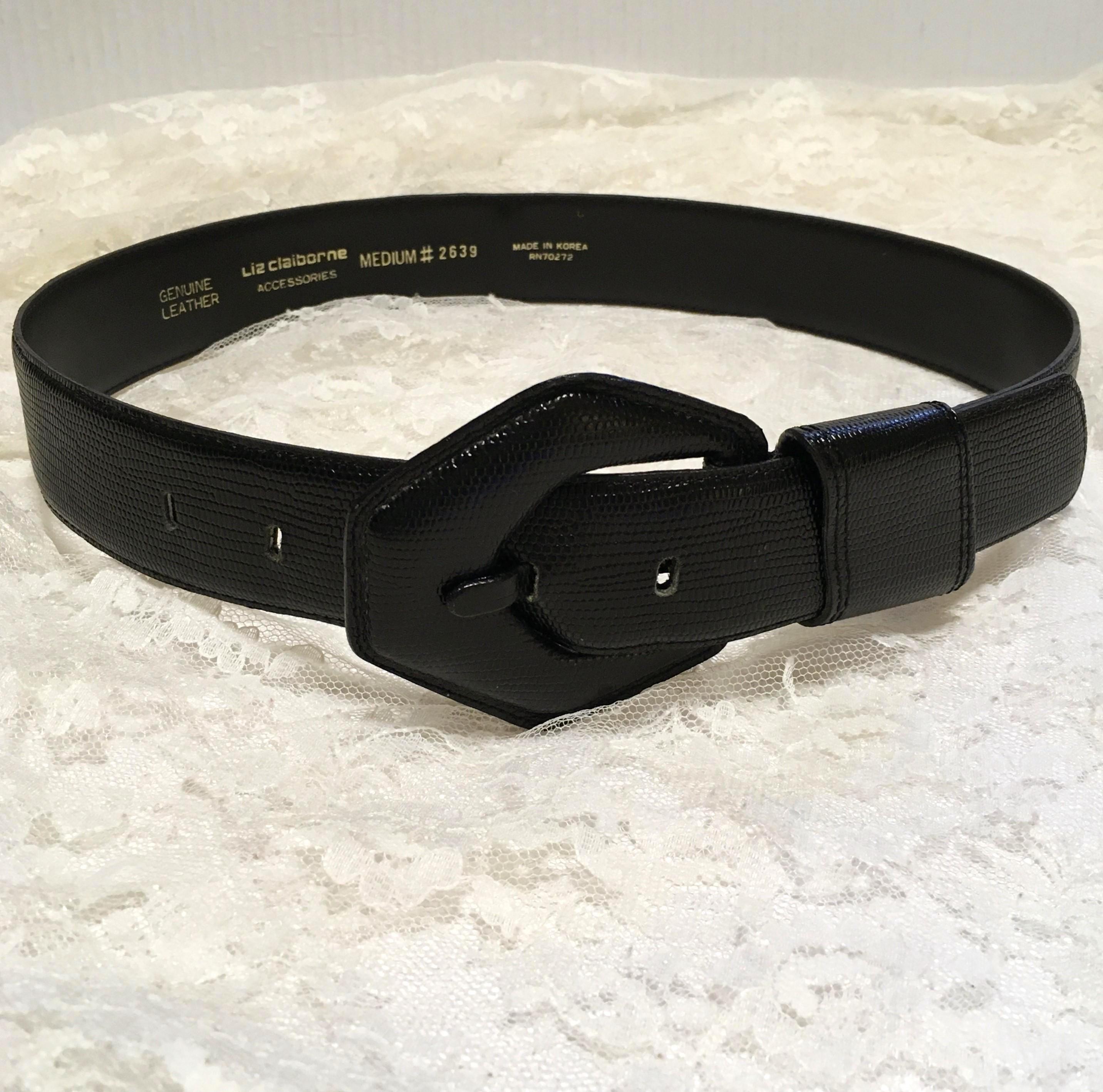 Liz Claiborne Women\'s Belt  Genuine Leather Medium‎ Liz Claiborne Genuine leather belt with stainless... | Depop main image 4