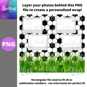Fussball Sublimationsdatei für Tumbler -- personalisiere es!
