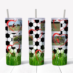 Soccer Sublimation file for tumblers -- personalize it!