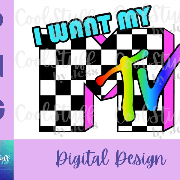 I want my Mtv classic checkered digital file for sublimation printing DIY make your own shirts, mugs, and other 80's 90's retro gear!
