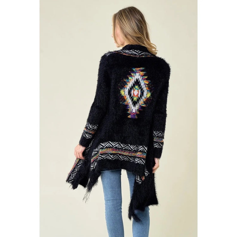 HEYSON Full Size Aztec Soft Fuzzy Sweater