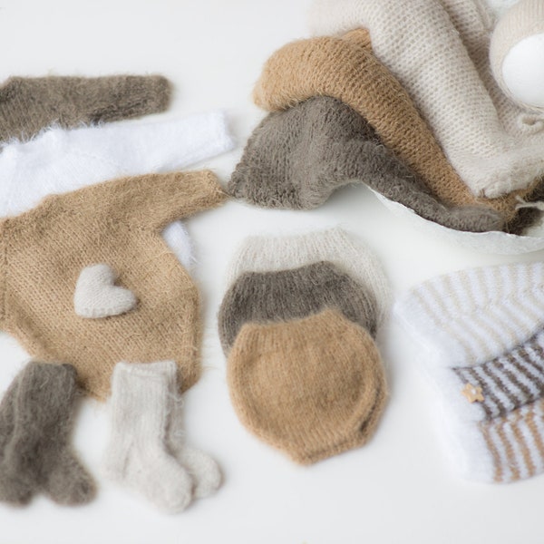 Tenue photo nouveau-né garçons, chaussettes pour photo nouveau-né, barboteuse pour nouveau-né, enveloppements pour nouveau-né, enveloppements pour nouveau-né, bonnet de nuit pour nouveau-né, ours nouveau-né