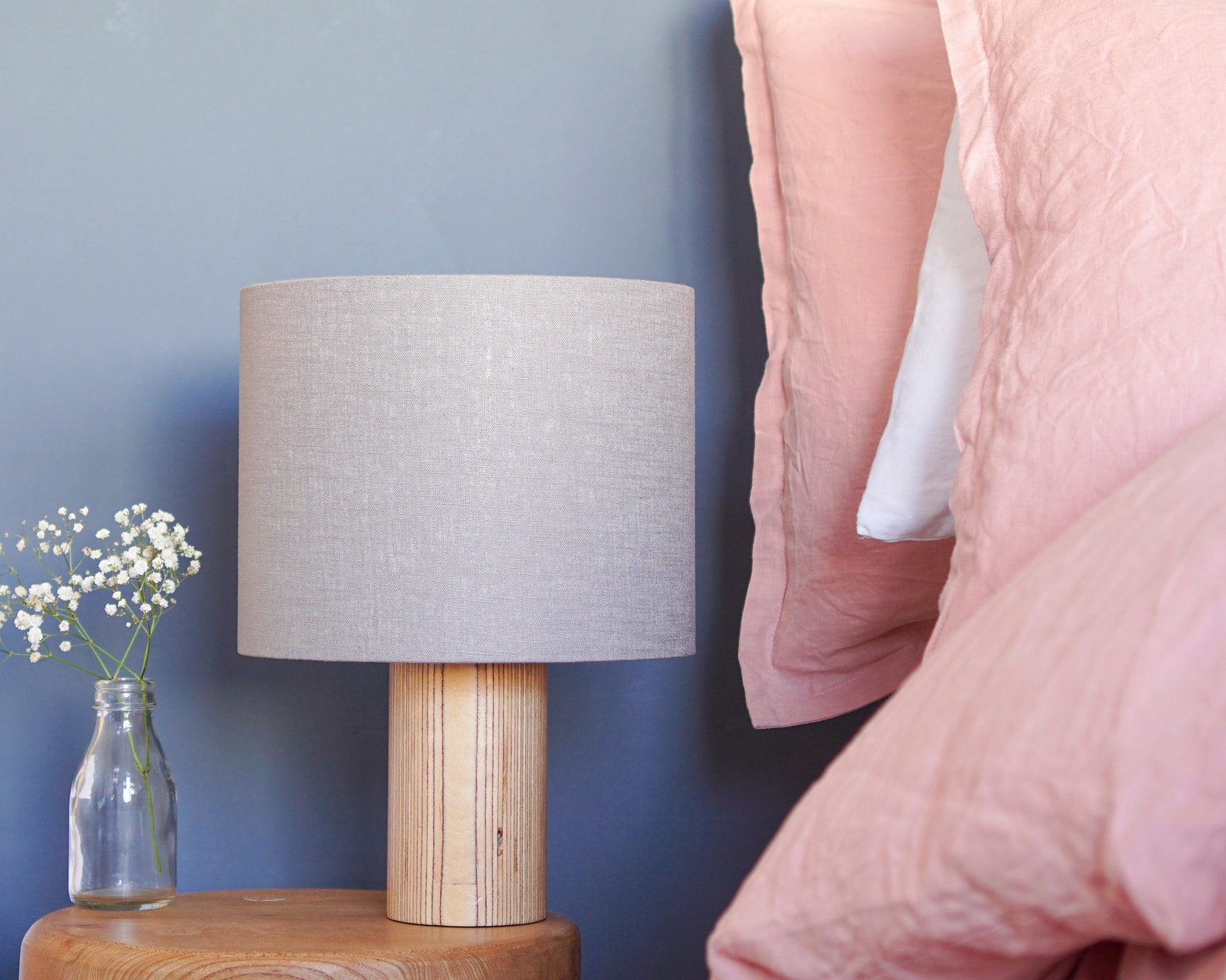 Grey Linen Lampshade Etsy