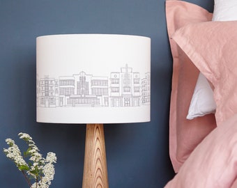 Lampshade art deco illustrations