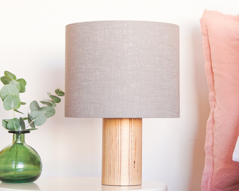 Grey Linen Lampshade Etsy