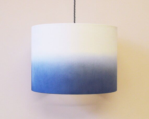 Navy Blue Ombre Contemporary Ceiling Hanging Lampshade Housewarming Gift