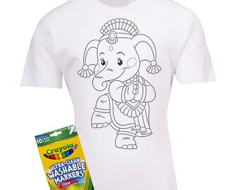 Print Me Pretty - Colour, Wear, Wash Repeat T-Shirt, Dancing Elephant