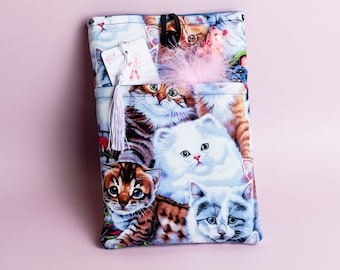 Book Sleeve. Book cover. Kindle Pouch - Kitten Lover